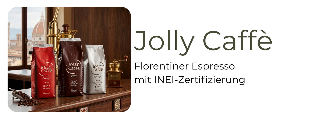 Jolly Caffè kaufen – Crema, Florence Blend & Tuscan Smooth – INEI-zertifizierter Espresso