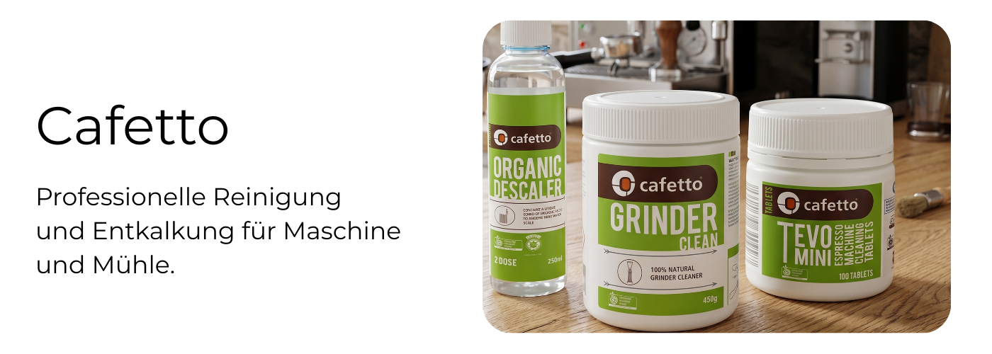 Cafetto Reinigungsprodukte – Mühlenreiniger, Reinigungstabletten und Entkalker für Kaffeemaschinen