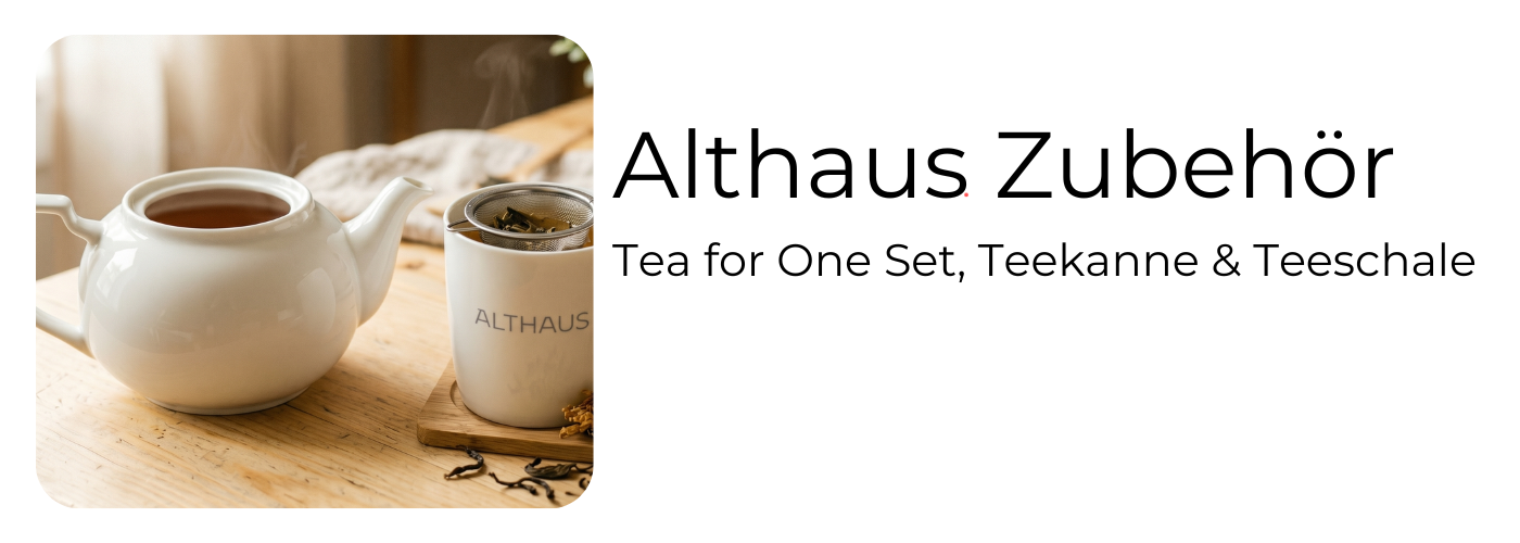 Althaus Tee-Zubehör: Tea for One Set aus ROBUST-Porzellan und handgefertigte Keramik-Teeschale – hochwertiges Teeservice bei EspressoMarket