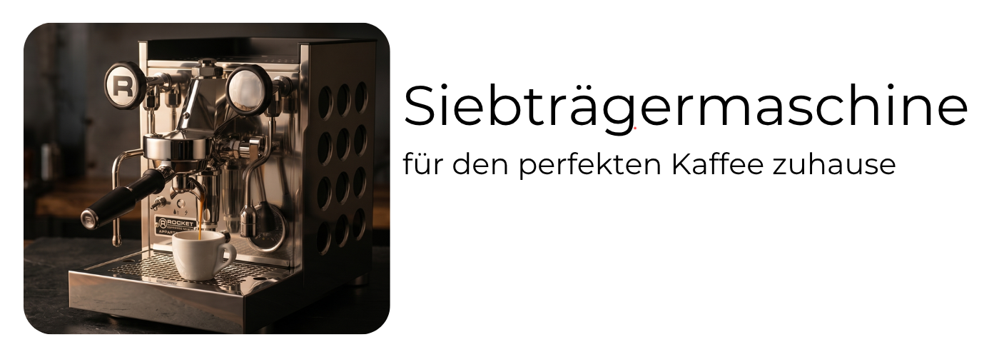 ochwertige Siebträger-Espressomaschine aus poliertem Edelstahl mit frisch gezogenem Espresso – ECM, Rocket und La Cimbali bei EspressoMarket