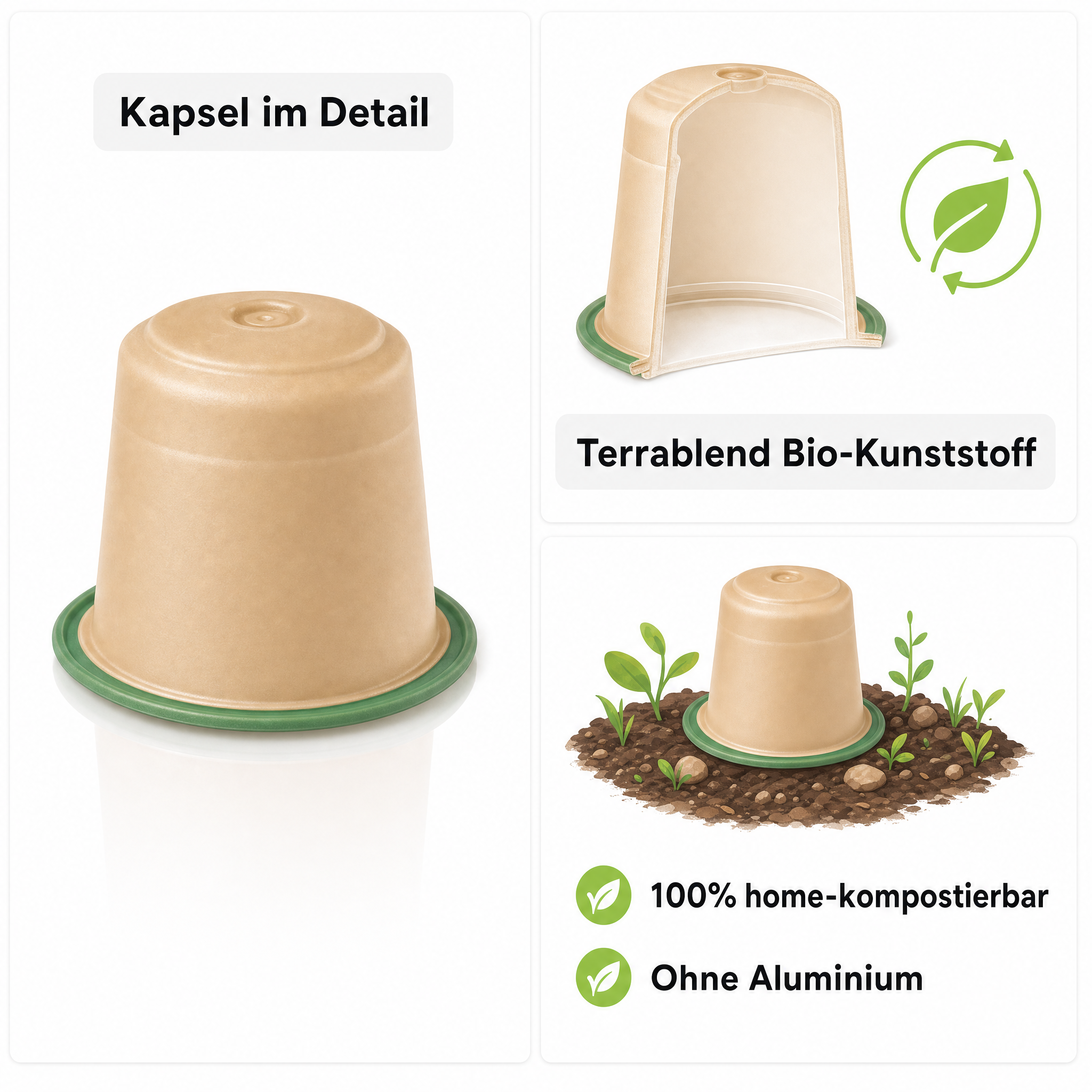 Avanti Kapseln Bio & Fairtrade Espresso EMMA, kompatibel mit Nespresso Kaffeekapseln, kompostierbar & ohne Aluminium, 80% Arabica/20% Robusta, mittel-dunkle Röstung, geröstet in der Schweiz