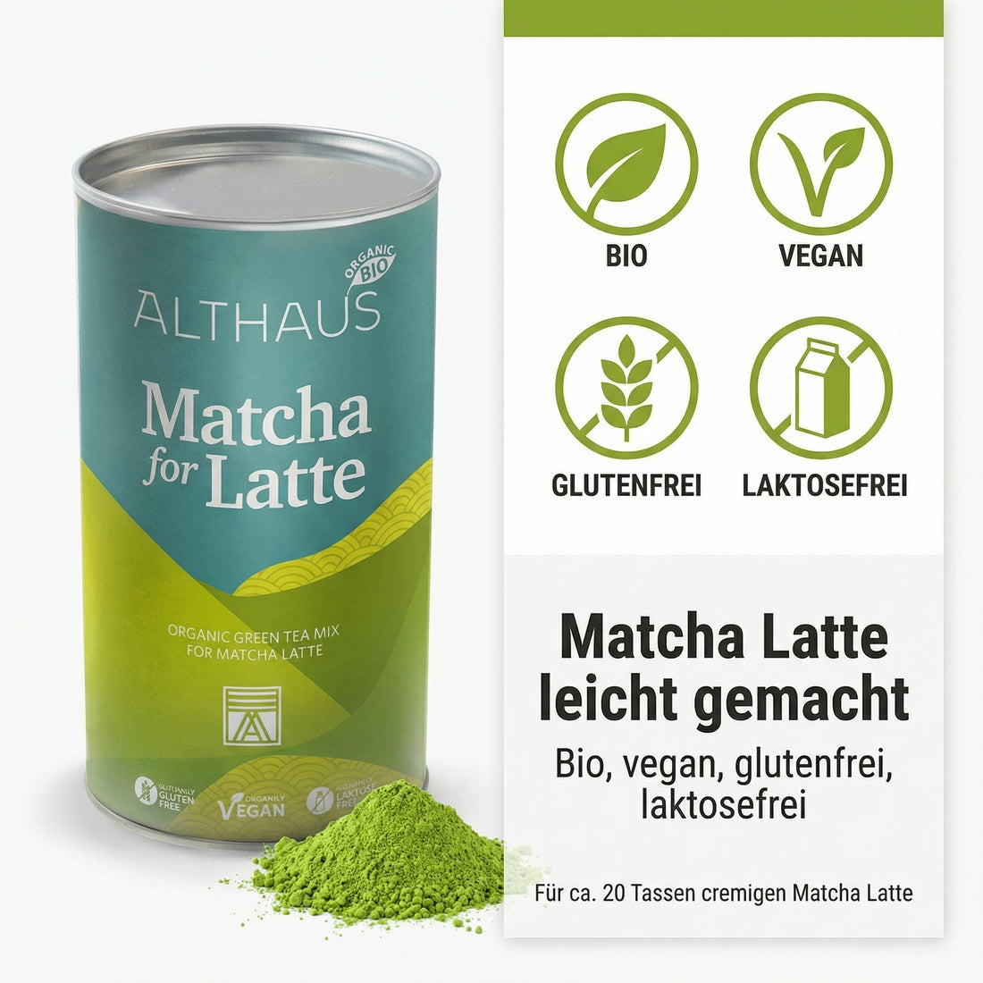 Althaus Bio - Matcha For Latte - 400g