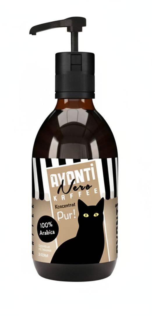 AVANTI Nero Kaffeekonzentrat Pur 500ml | 100% Arabica, Konzentrat, Pumpflasche, Reines Kaffeearoma, Braunglasflasche