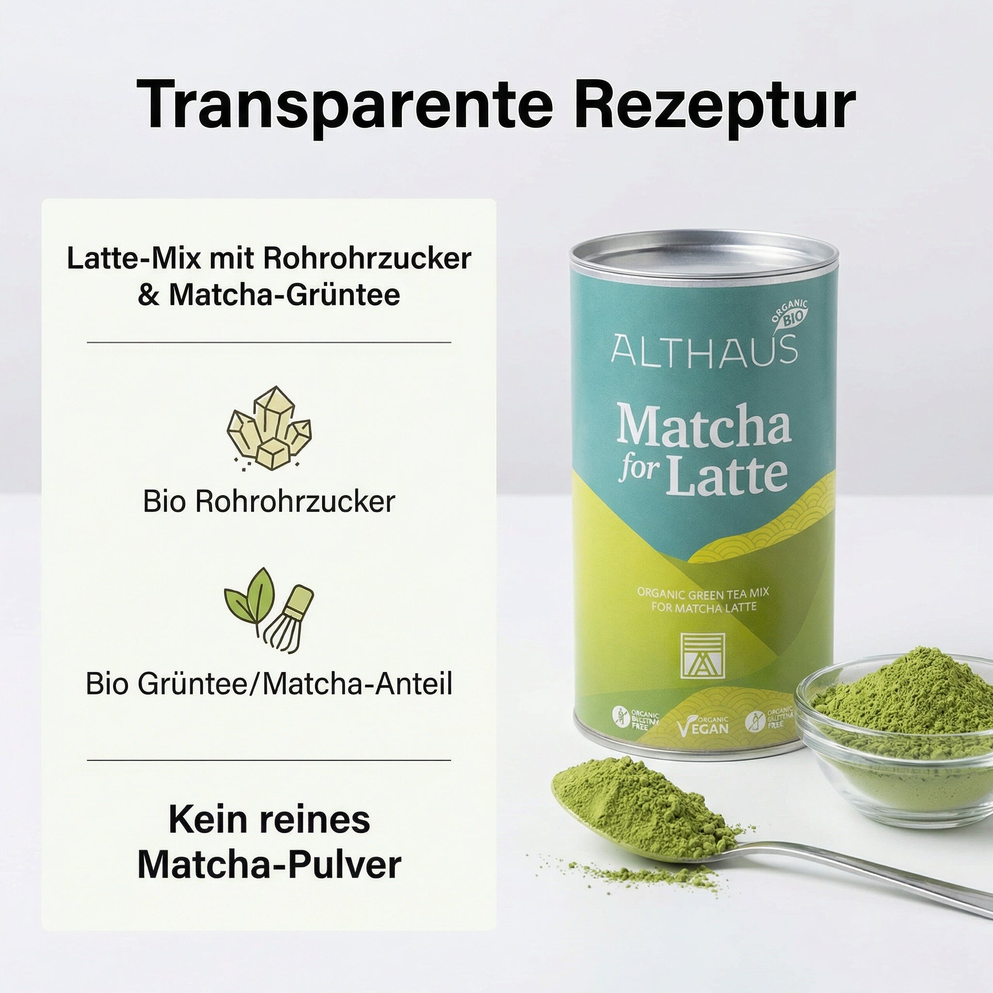 Althaus Bio - Matcha For Latte - 400g