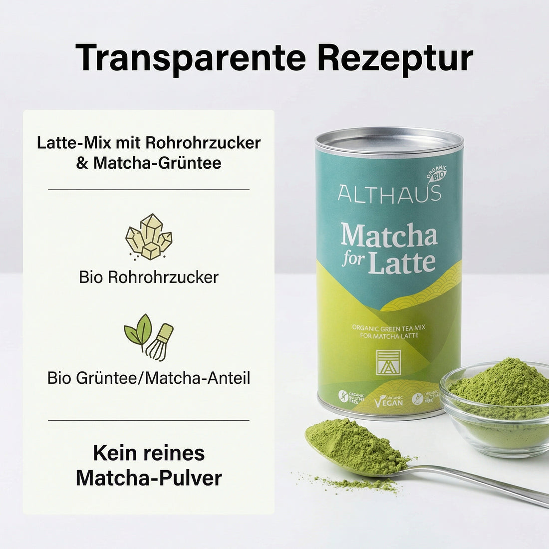 Althaus Bio - Matcha For Latte - 400g