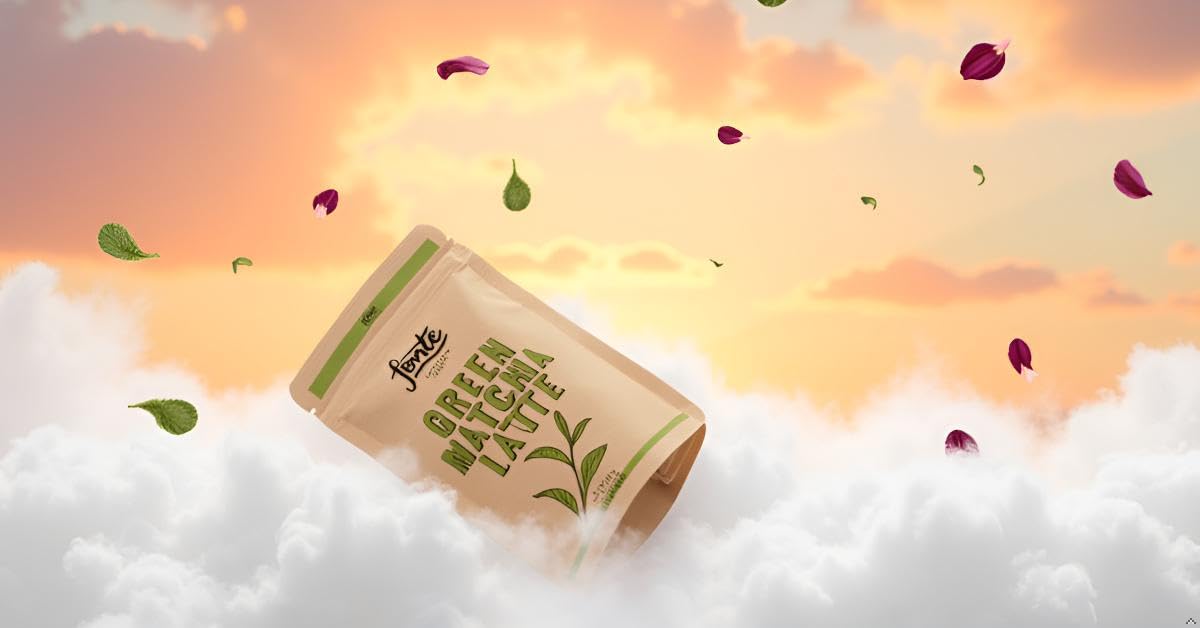 Fonte Green Matcha Latte, Handcrafted Vegan Tee Pulver, 250g Beutel, 50 Portionen, 100% Natürlich