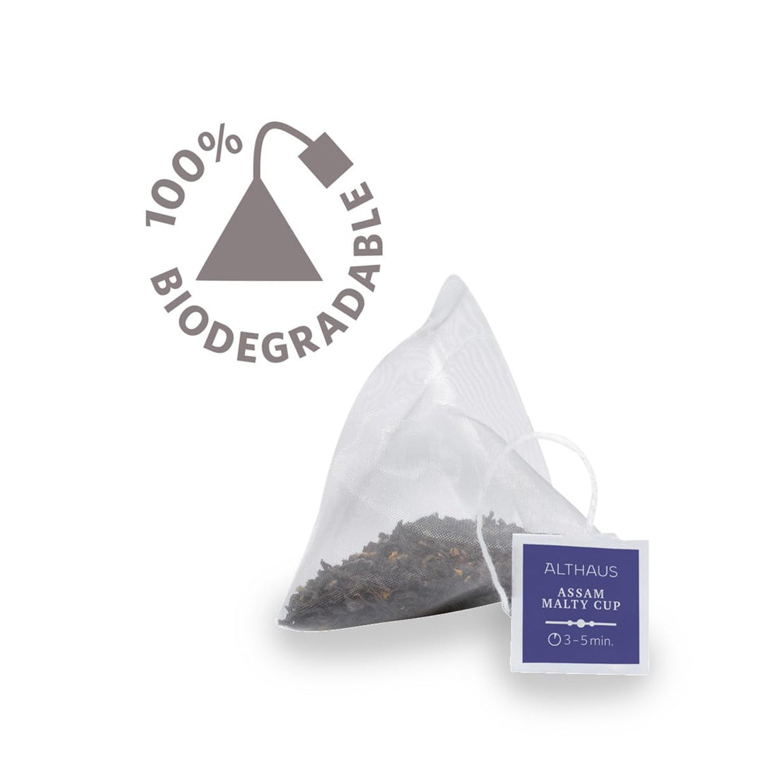 ALTHAUS Assam Malty Cup Schwarzer Tee, 15 Pyramidenbeutel, 41,25g