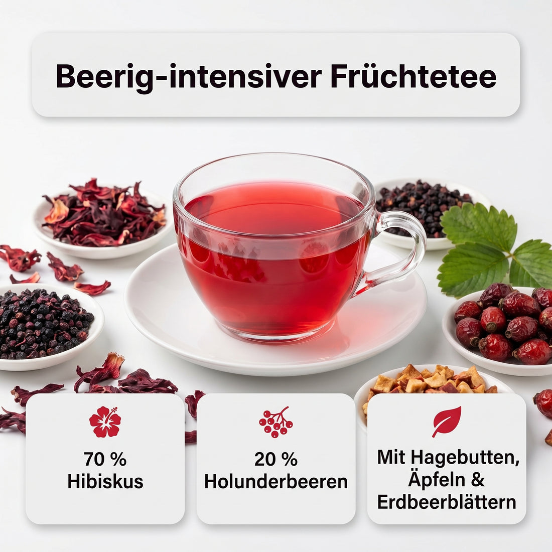 Althaus Früchtetee Red Fruit Flash, aromatisierte Fruchtinfusion in Pyramiden-Teebeuteln, einzeln verpackt, abbaubare Pyra-Packs, rote Tassenfarbe, Blended & Packed in Germany