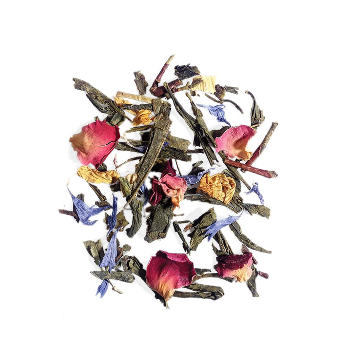 Althaus Grün Matinee, Aromatisierter Grüner Tee mit Blüten, 15 Pyramidenbeutel, 41,25g