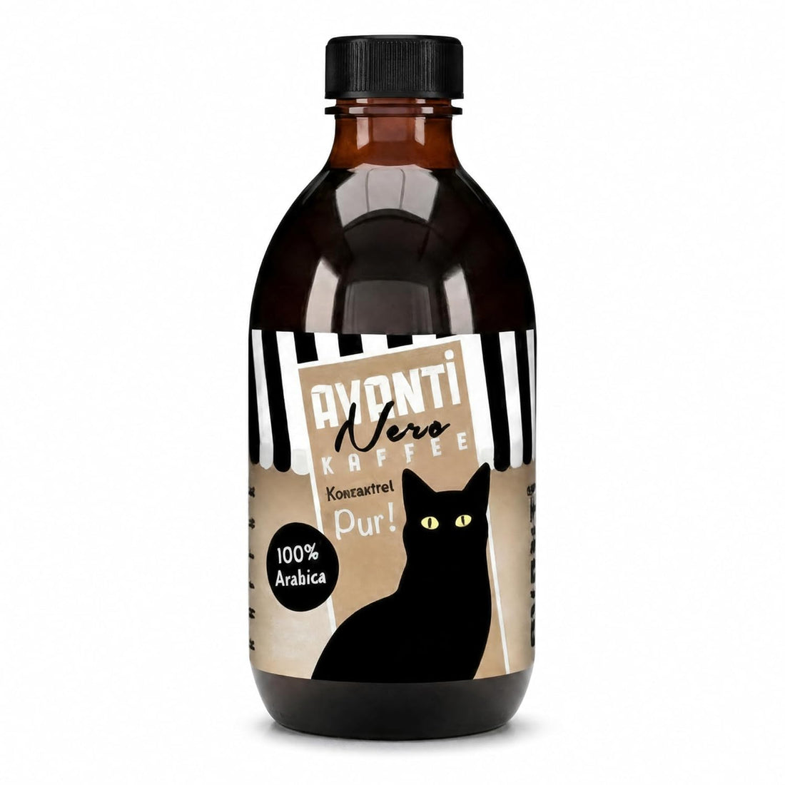 AVANTI Nero Kaffeekonzentrat Pur, 100% Arabica, 500 ml, ca. 50 Portionen | Flüssiges Kaffeekonzentrat für Eiskaffee, Cold Brew, Latte & mehr – präzise dosiert mit Pumpspender