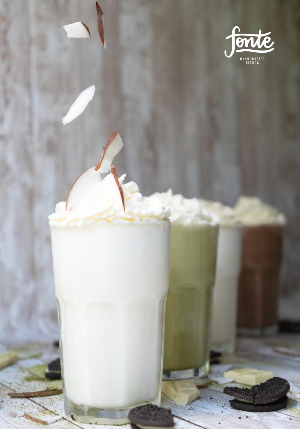 Fonte Vanilla Frappé Mix, Veganes Frappé Pulver, Klassischer Vanillegeschmack, 2 kg für 50 Portionen, Handcrafted Blends