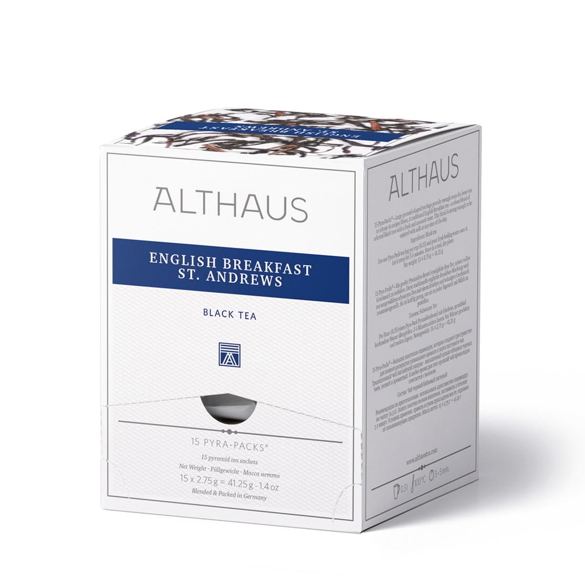 Althaus English Breakfast St. Andrews, Schwarzer Tee, 15 Pyramidenbeutel, 41,25g