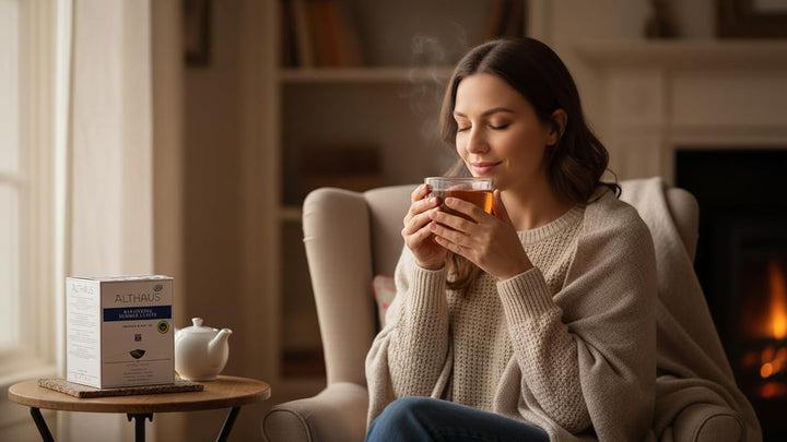 Althaus Darjeeling Summer Leaves Schwarztee, 15 Pyramidenbeutel, 41,25g