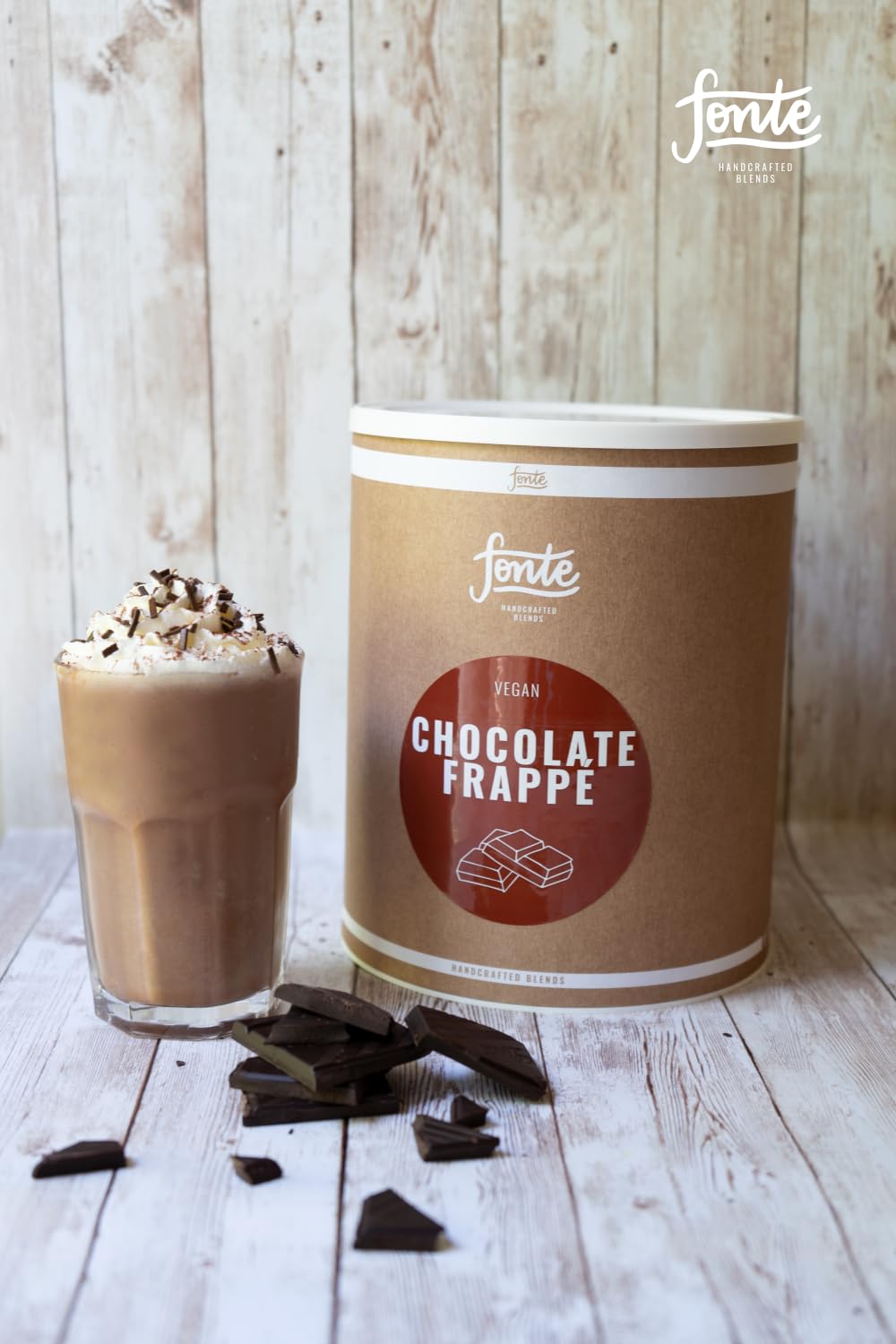 Fonte Vegan Chocolate Frappé, Handcrafted Blends, 2 kg, 20% echte Schokolade, 50 Drinks