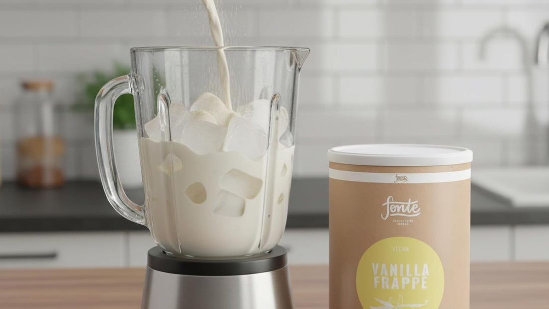 Fonte Vanilla Frappé Mix, Veganes Frappé Pulver, Klassischer Vanillegeschmack, 2 kg für 50 Portionen, Handcrafted Blends