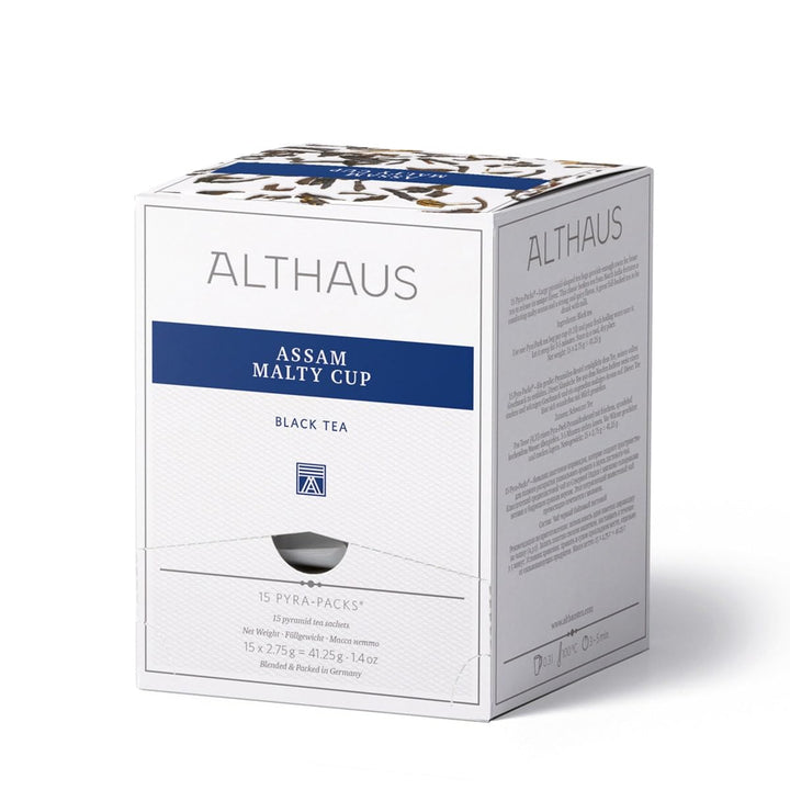 ALTHAUS Assam Malty Cup Schwarzer Tee, 15 Pyramidenbeutel, 41,25g