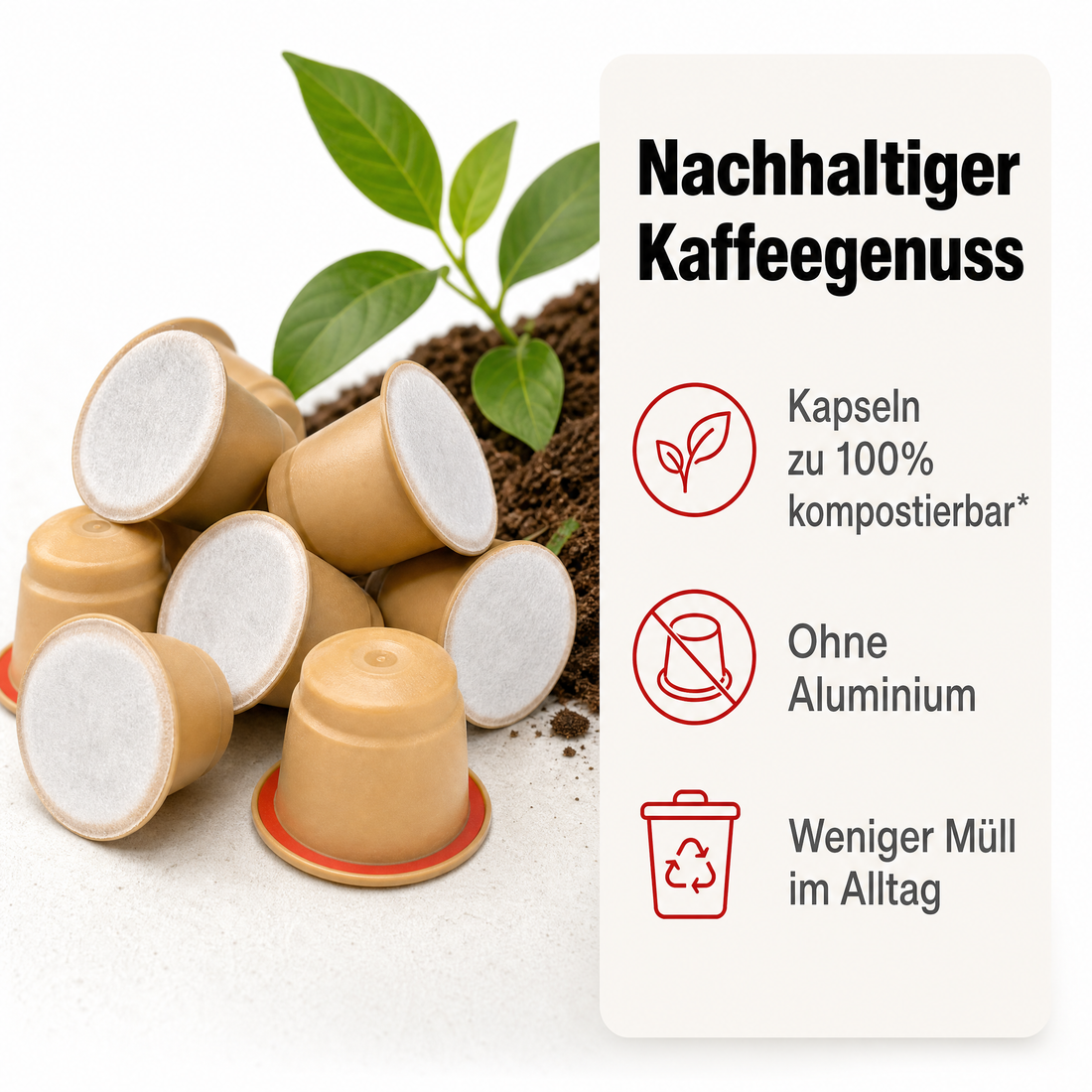 Avanti Julietta in Biocaps* Kapseln, 70% Arabica 30% Robusta, kräftige Crema und geringe Säure, kompostierbare Kapseln ohne Aluminium, kompatibel mit Nespresso Original, 25 Stück