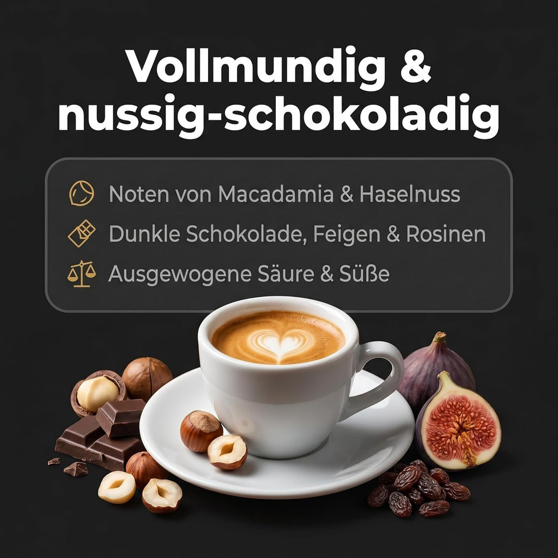 Grande Caffè Espresso Kaffeebohnen, 1000g, 80% Arabica 20% Robusta, Ganze Bohnen aus Honduras, Brasilien, Indien