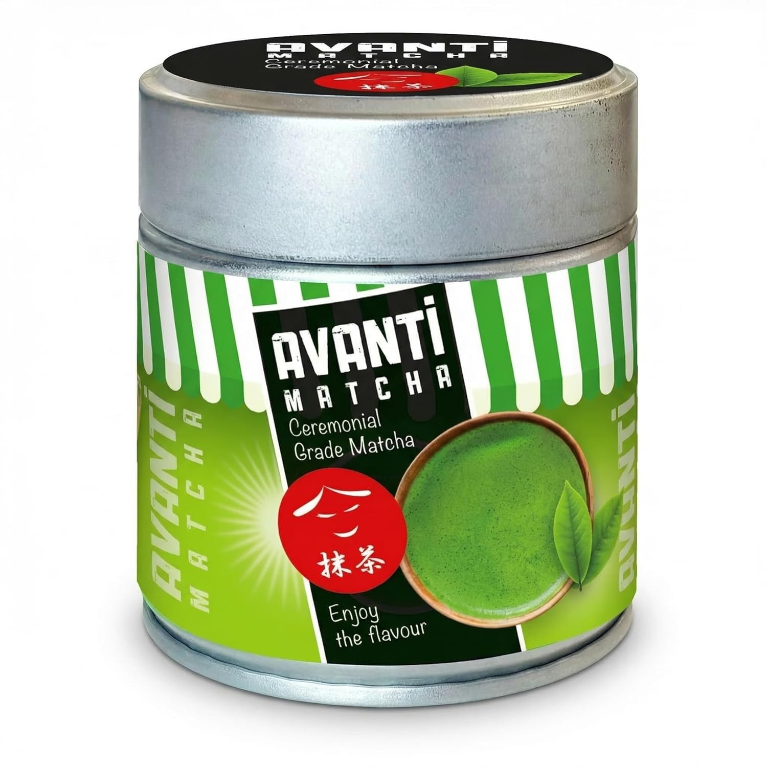 Avanti Matcha Tee Pulver (Ceremonial Grade), Erste Ernte Ichibancha, reines Premium Matcha Pulver ohne Zusätze, unabhängig laborgeprüft, 50 g in lichtschützender, wiederverschließbarer Metalldose