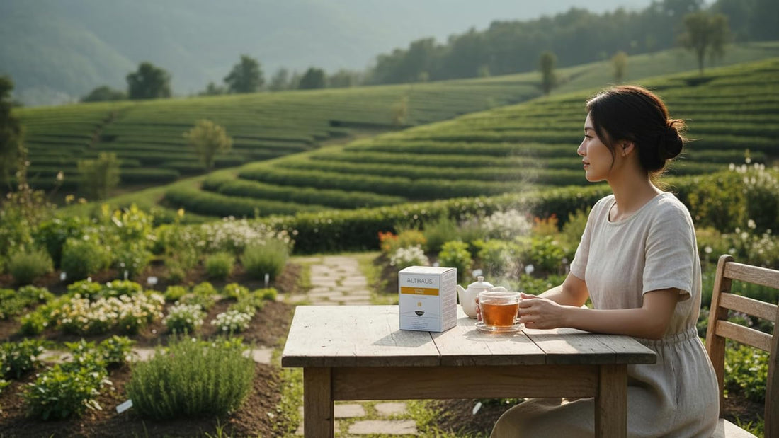 Althaus Classic Herbs Kräutertee, 15 Pyramidenbeutel, 33,75g, Pfefferminze-Kamille-Salbei Mischung