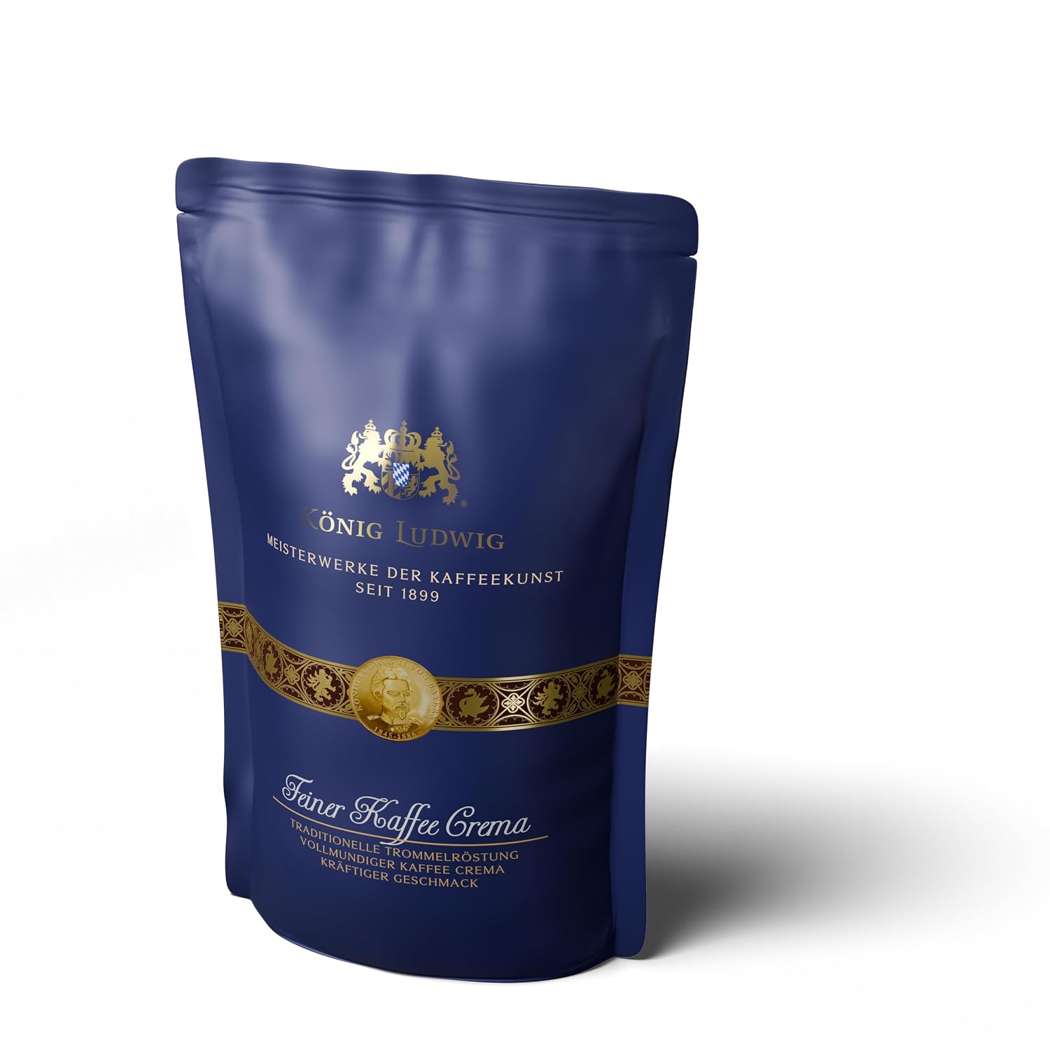 König Ludwig Ganze Kaffeebohnen, Kaffee Crema, Traditionelle Trommelröstung, 500g