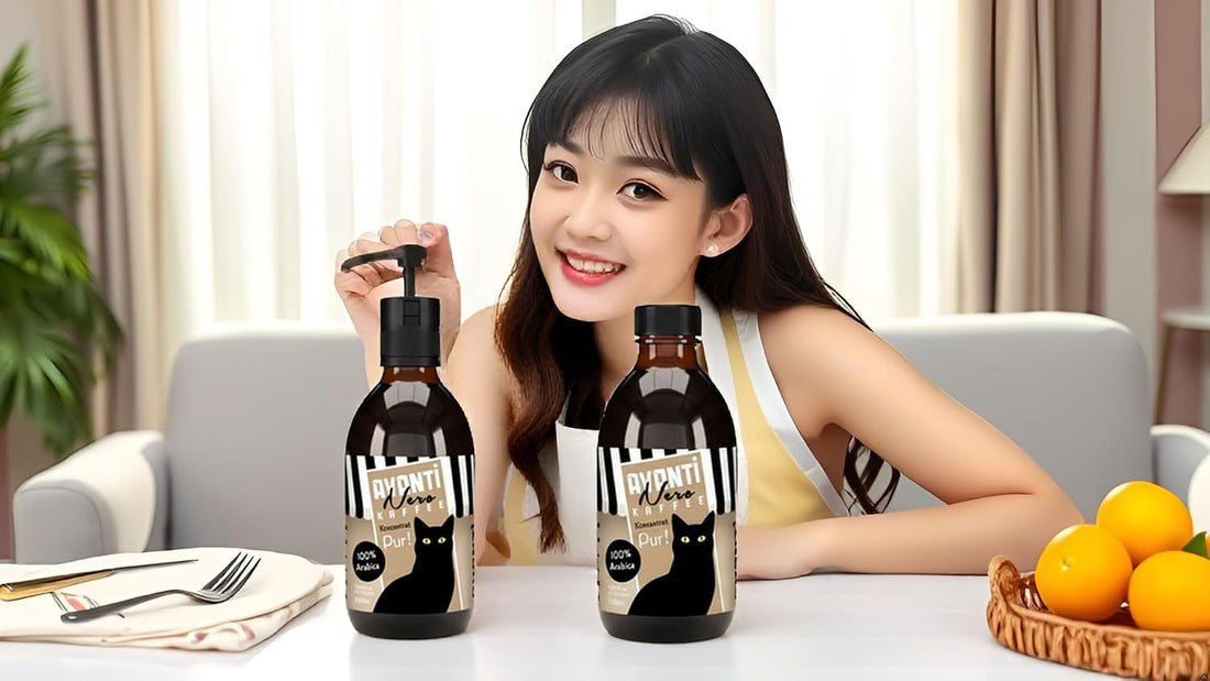 AVANTI Nero Kaffeekonzentrat Pur 500ml | 100% Arabica, Konzentrat, Pumpflasche, Reines Kaffeearoma, Braunglasflasche