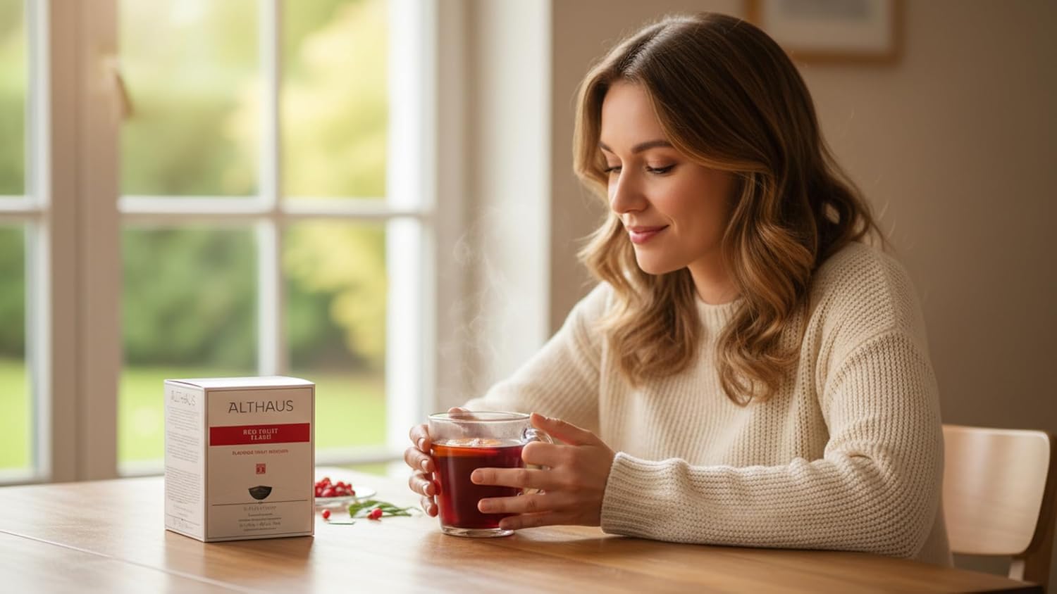 Althaus Red Fruit Flash, Aromatisierter Früchtetee, 15 Pyramidenbeutel, 41,25g