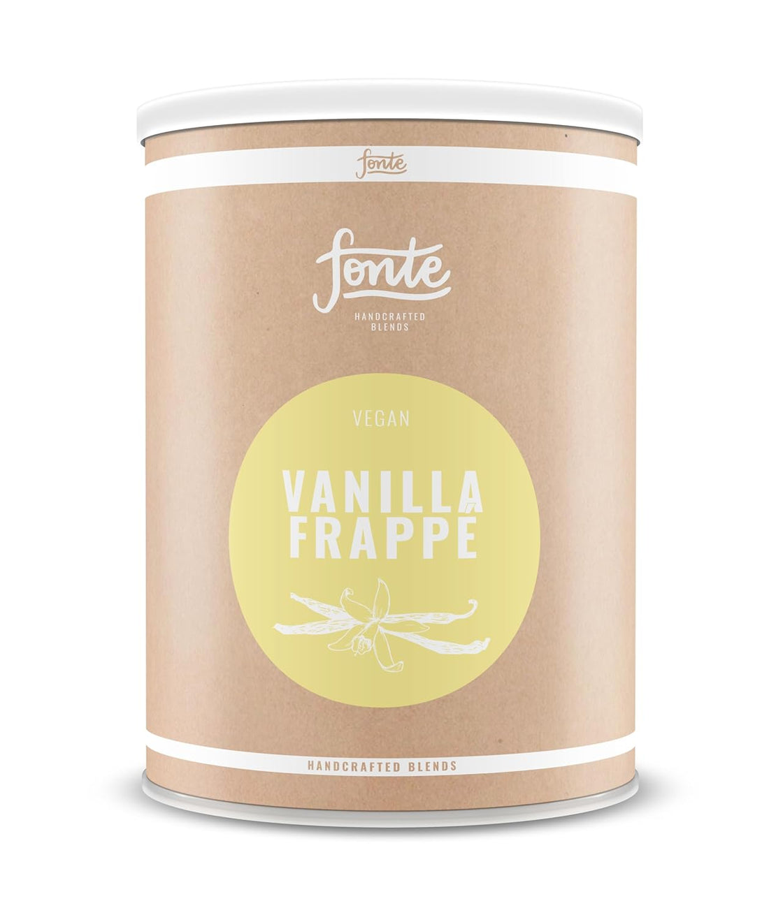 Fonte Vanilla Frappé Mix, Veganes Frappé Pulver, Klassischer Vanillegeschmack, 2 kg für 50 Portionen, Handcrafted Blends