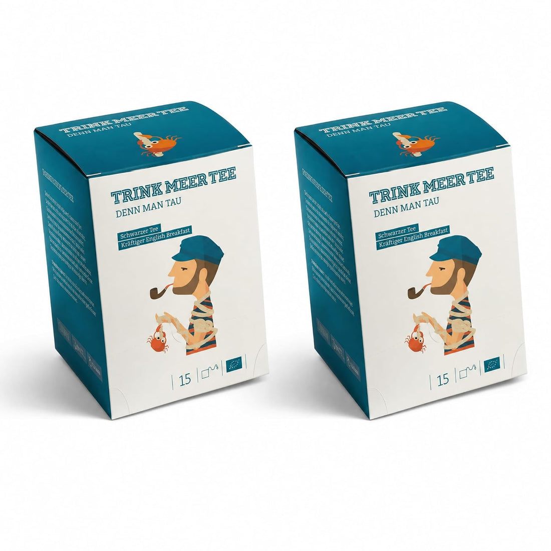 Trink Meer Tee Denn Man Tau, Schwarzer Tee English Breakfast, 30 Teebeutel, 2er-Pack