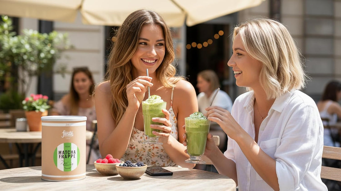 Fonte Matcha Frappé, Veganes Matcha Getränkepulver, Handgefertigte Mischung, 2 kg