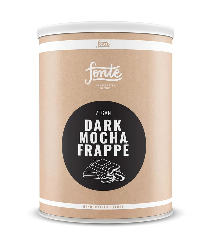 Fonte Dark Mocha Frappé, Veganes Kaffeegetränk, Handgefertigte Mischung, Eisgekühlter Geschmack