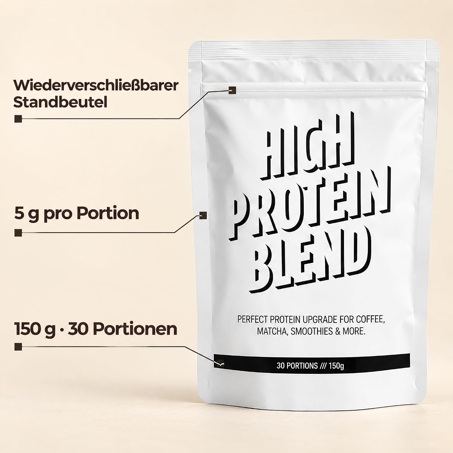 AVANTI neutrales Protein-Pulver, High Protein Blend für Kaffee und Matcha