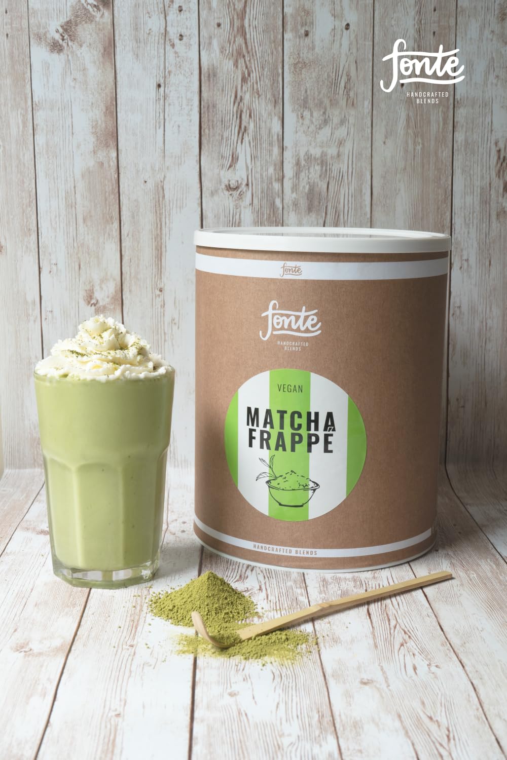 Fonte Matcha Frappé, Veganes Matcha Getränkepulver, Handgefertigte Mischung, 2 kg