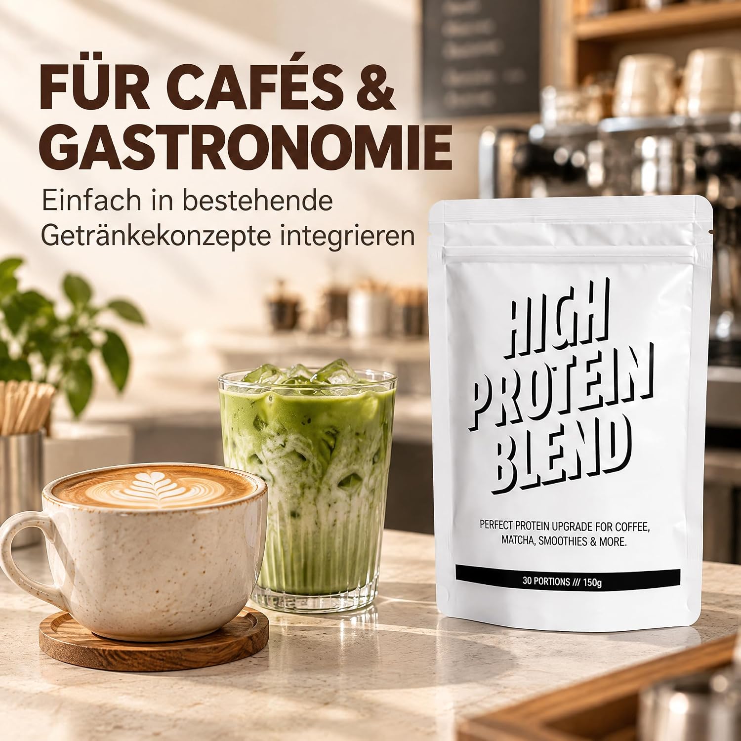 AVANTI neutrales Protein-Pulver, High Protein Blend für Kaffee und Matcha