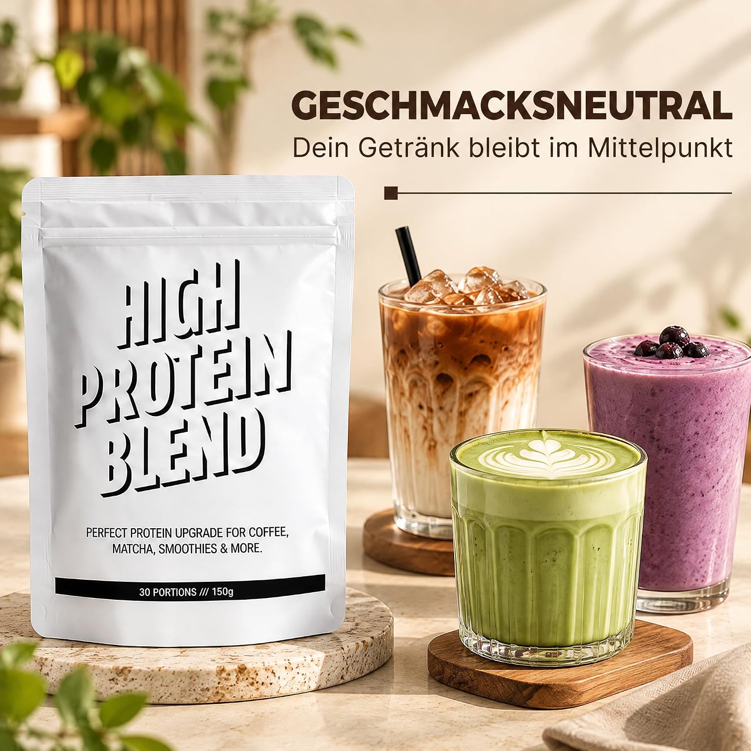 AVANTI neutrales Protein-Pulver, High Protein Blend für Kaffee und Matcha