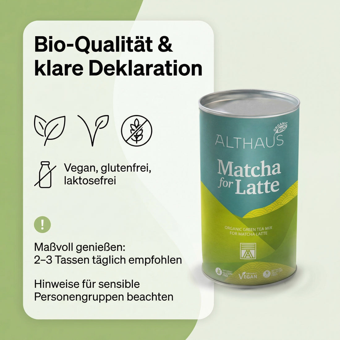 Althaus Bio - Matcha For Latte - 400g