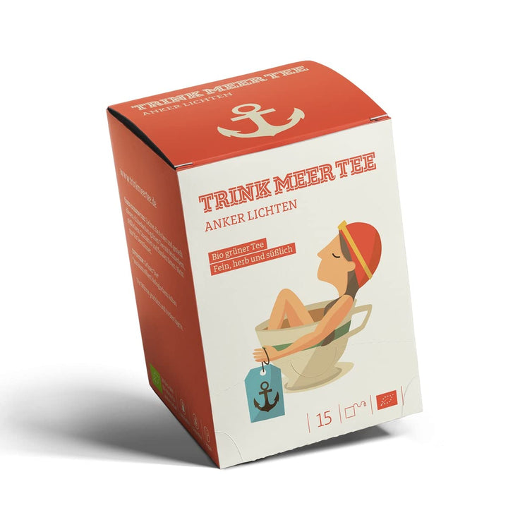 Trink Meer Tee - Anker Lichten - Grüner Tee - Beutel 15 x 3g