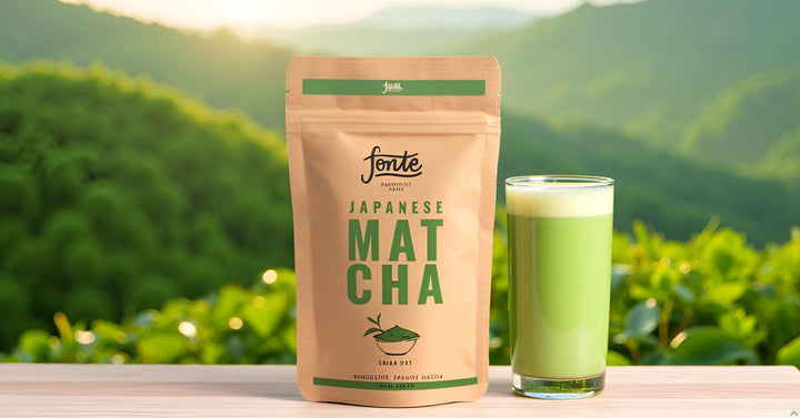 Fonte Japanischer Matcha Tee, 100% Vegan, Zuckerfrei, 150g Pulver für 75 Portionen, Handgefertigte Premium Qualität