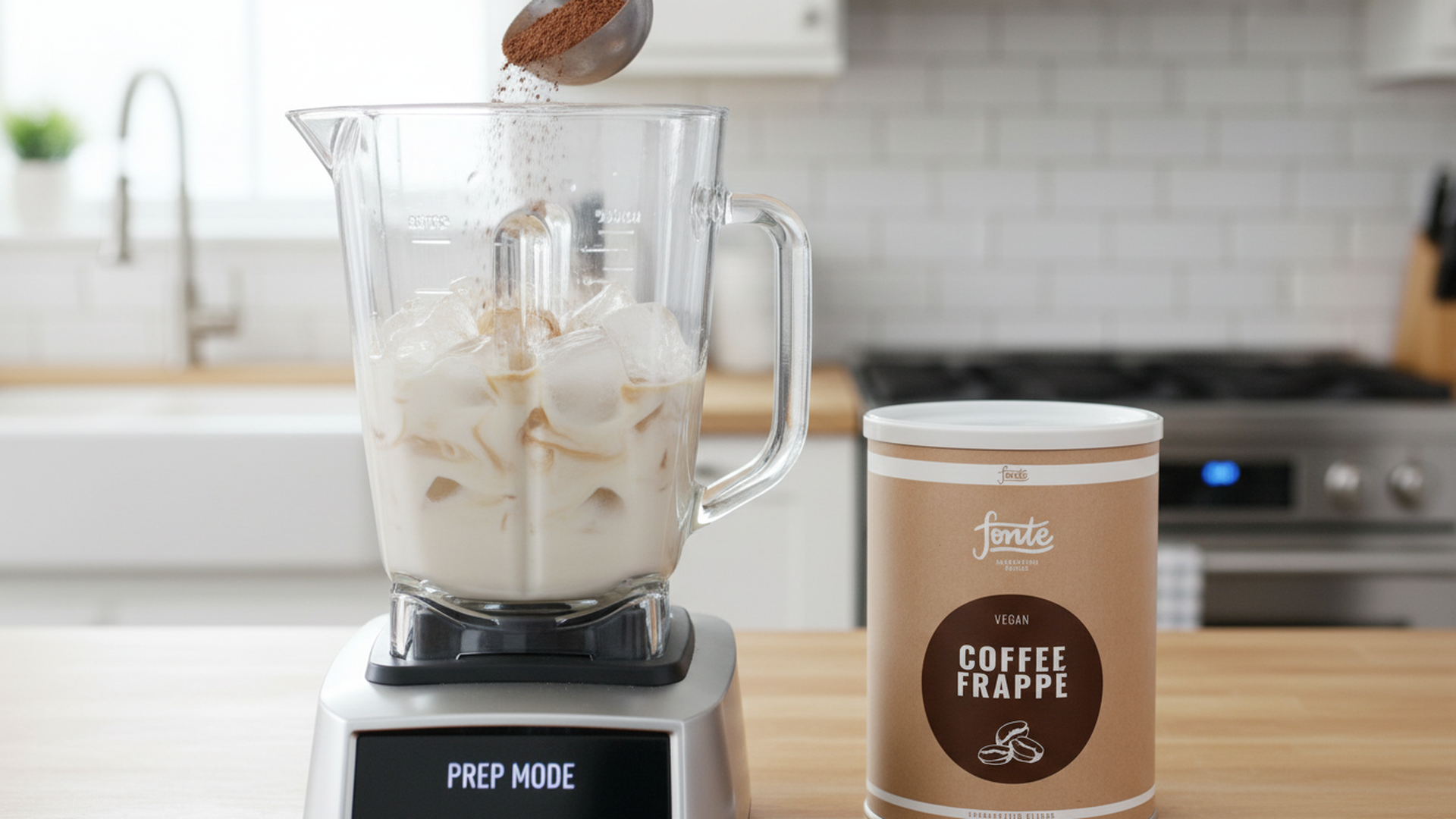 Vegan Coffee Frappé, Handcrafted Blends, Medium Gerösteter Kaffee aus Brasilien, 2kg Packung für ca. 50 Getränke