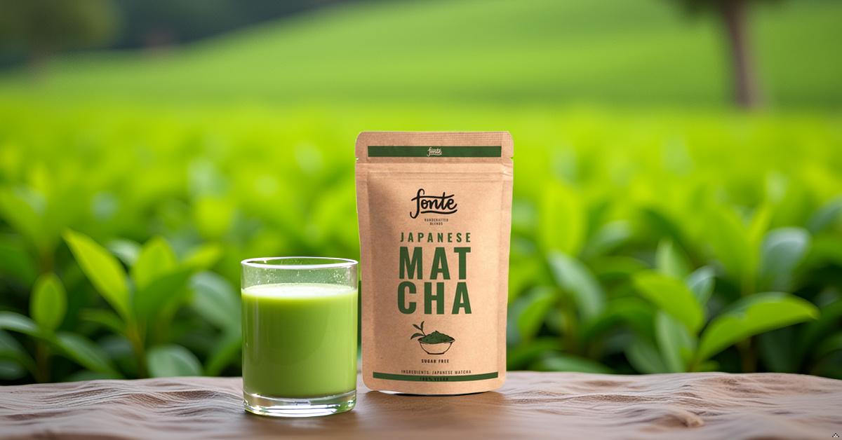 Fonte Japanischer Matcha Tee, 100% Vegan, Zuckerfrei, 150g Pulver für 75 Portionen, Handgefertigte Premium Qualität