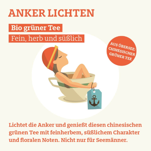 Trink Meer Tee - Anker Lichten - Grner Tee - Beutel 15 x 3g 2
