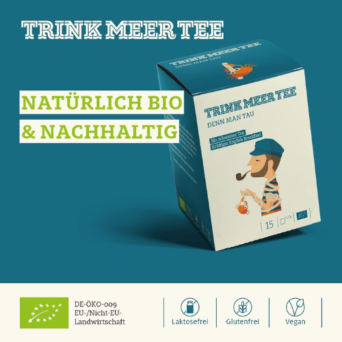 Trink Meer Tee - Denn Mann Tau - Schwarzer Tee - Beutel 15 x 3g 1