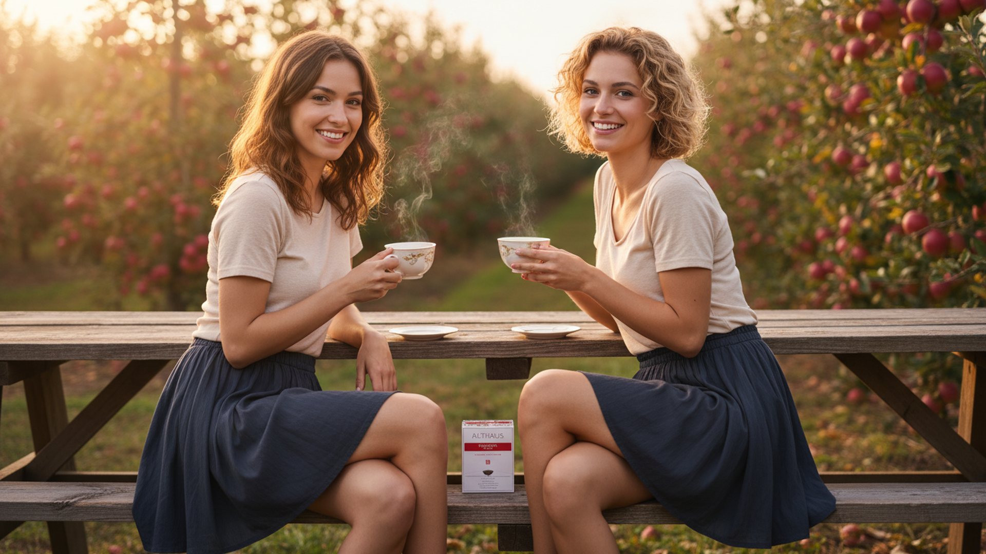 Althaus Persischer Apfel, Aromatisierter Früchtetee, 15 Pyramidenbeutel, 41,25g, Apfel-Zitrone Geschmack
