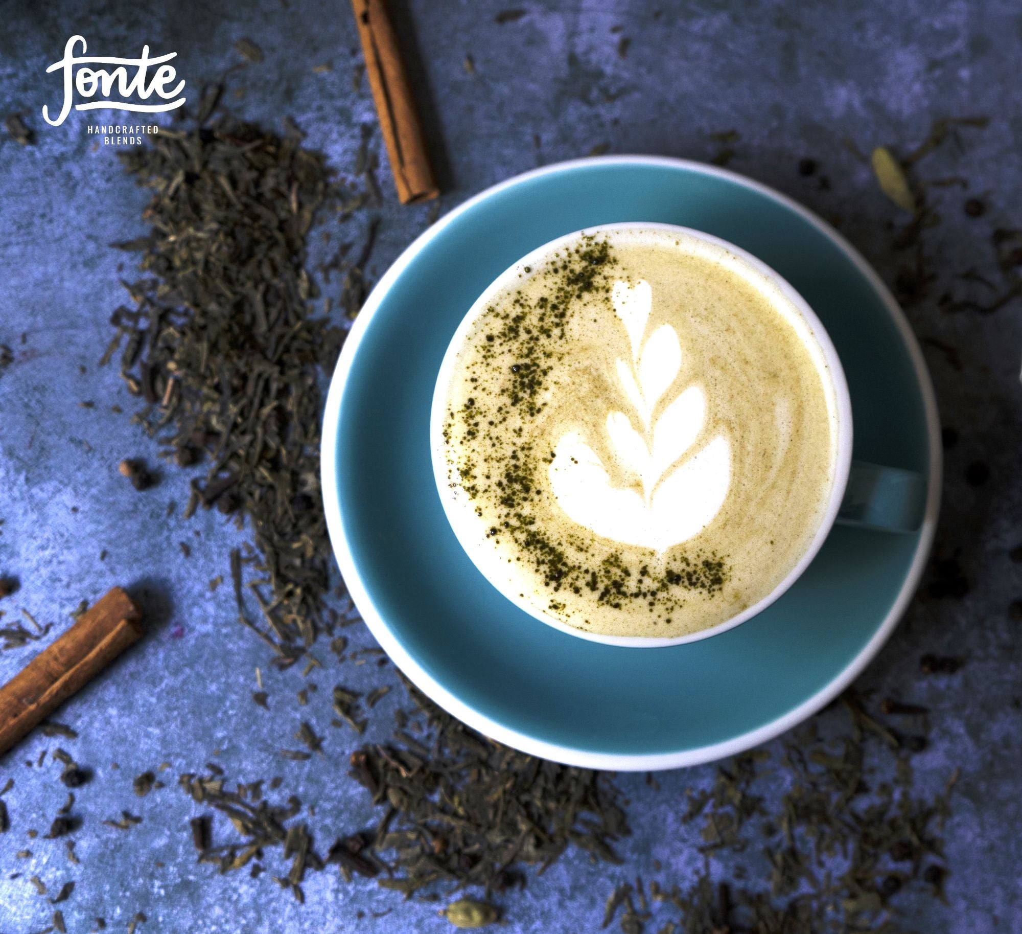 Fonte Vegan Green Tea Chai, Handgefertigte Mischung, 250g Pulver, 12 Portionen, Mit Antioxidantien