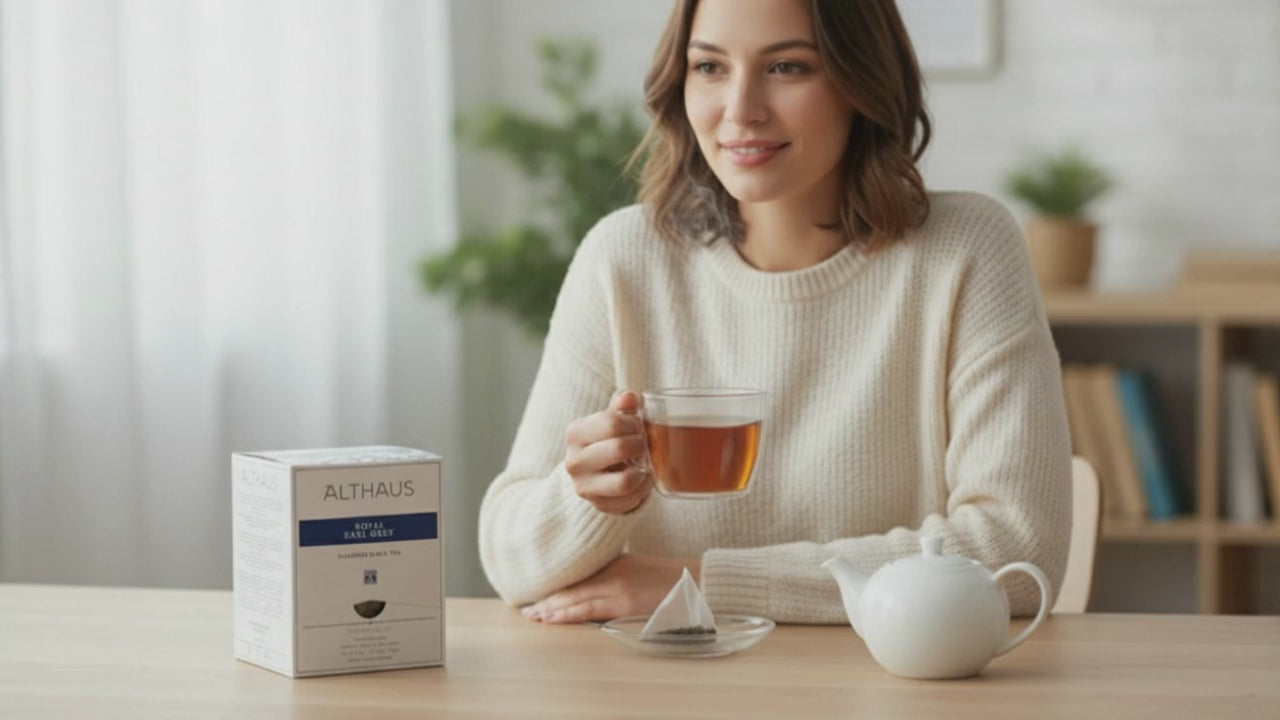 Althaus Royal Earl Grey, Aromatisierter Schwarzer Tee, 15 Pyramidenbeutel, 41,25g