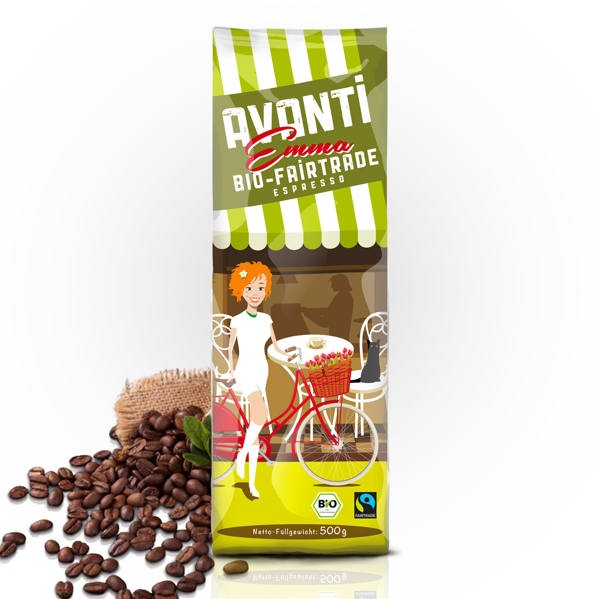 Caffè Avanti - EMMA Bio Fairtrade - 500g Beutel - Bohnen