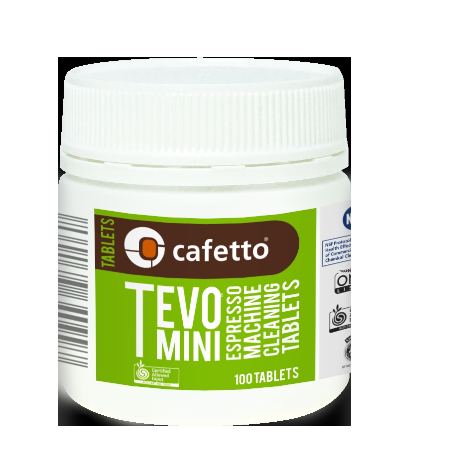 Tevo-Mini-100s.png Cafetto Tevo Mini - Reiniger Tabletten - 100x 1,5g