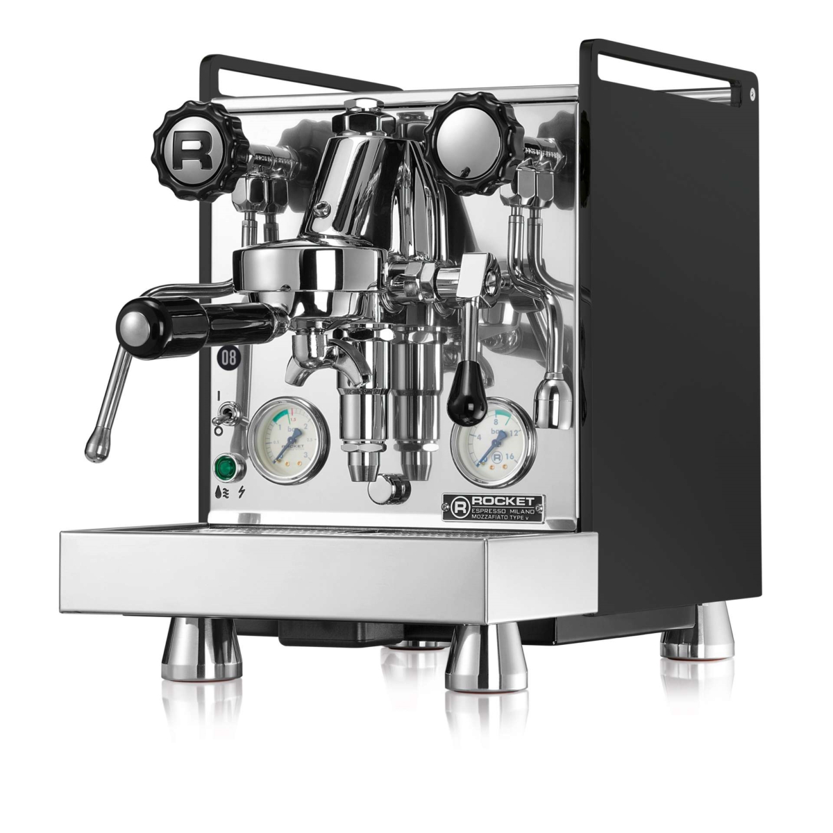 ROCKET Mozzafiato Cronometro V - PID Siebträger - Espressomaschine - Schwarz