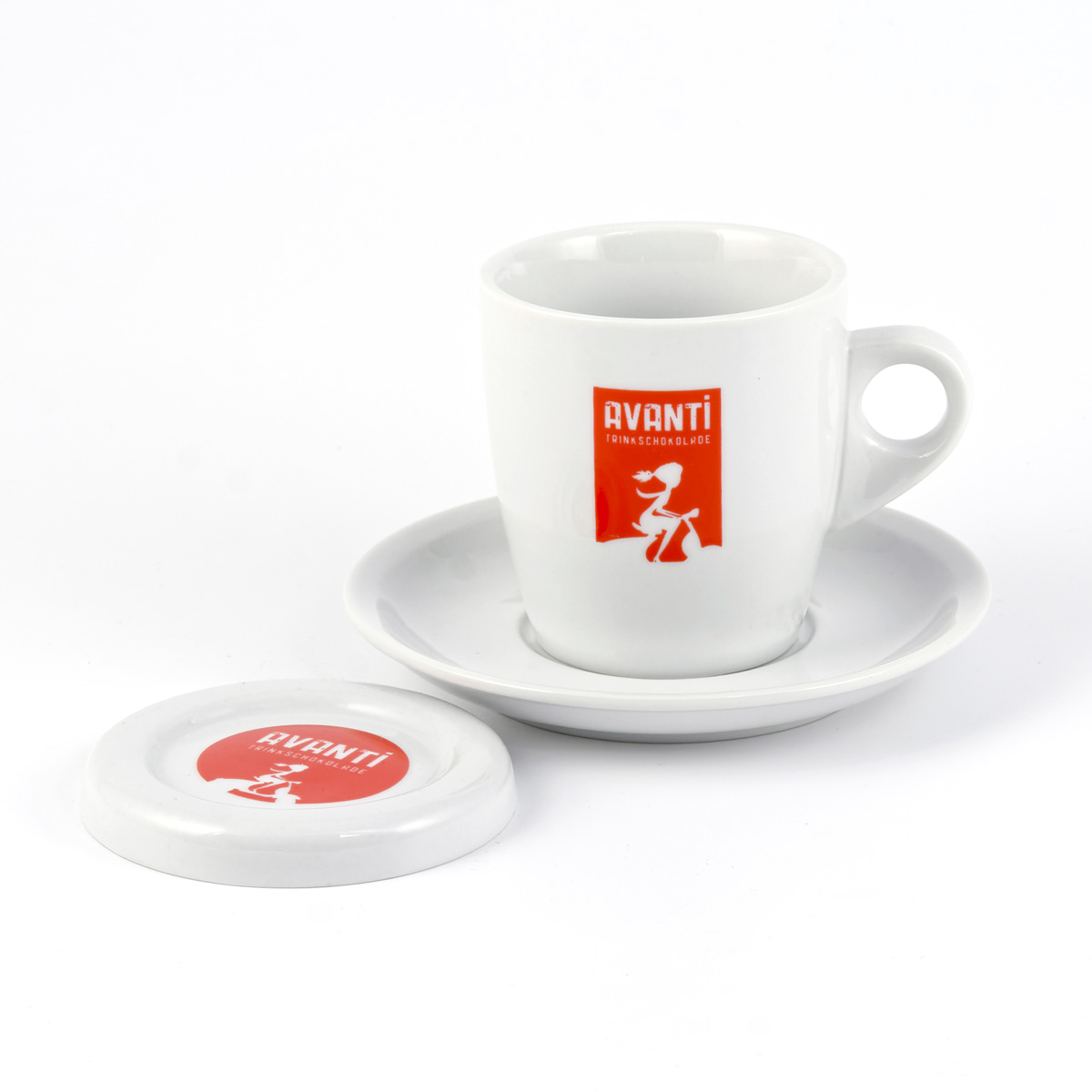 AVANTI-Schokolade-Tasse-und-Deckel.jpg AVANTI Schokoladentasse mit Unterteller & Aromadeckel - 1 Stk.
