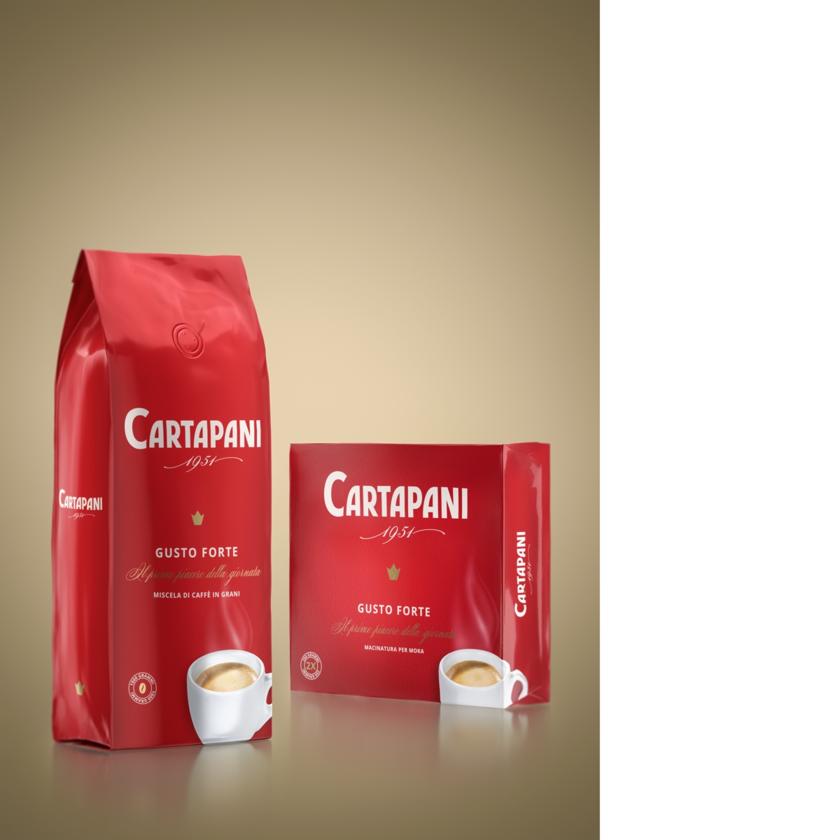 Caffè Cartapani - Gusto Forte - 1000g Beutel - Bohnen